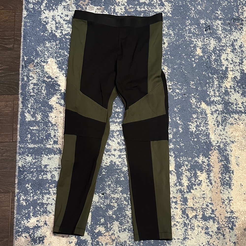 BCBGMaxAzria Black and Olive Joggers